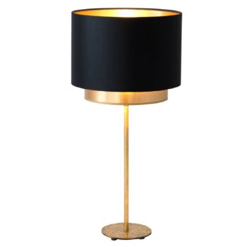 Stolová lampa Mattia, čierny/zlatý chintz
