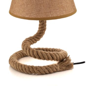 Stolová lampa Mauli z lana a látky
