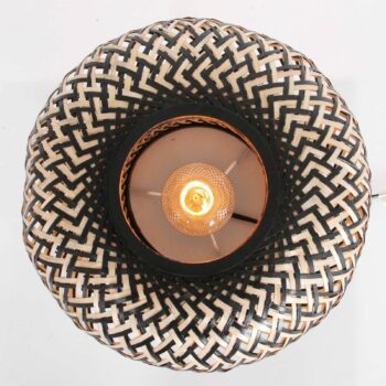 Stolová lampa Maze, čierno-prírodná