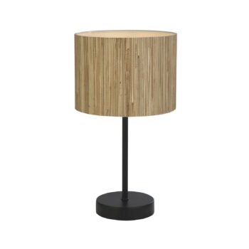 Stolová lampa Meadow, hnedá, čierna, prírodné vlákno, oceľ