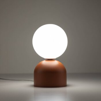 Stolová lampa Miki, terakota, výška 21 cm, kov/sklo, G9