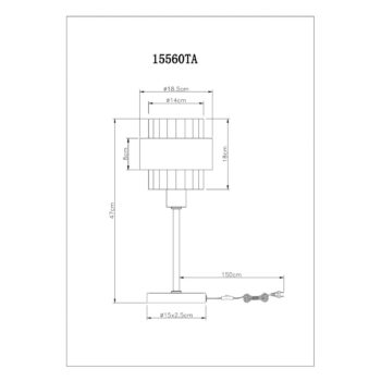 Stolová lampa Milley, výška 47 cm, bronzová farba, kov