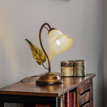 Stolová lampa Miranda 1-plameňová, bronzová