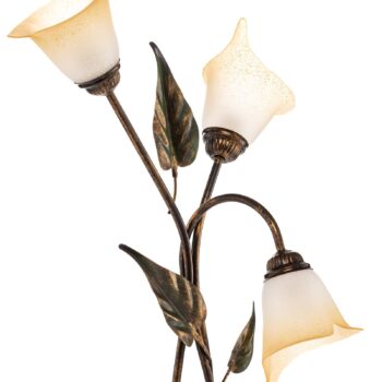 Stolová lampa Miranda 3-plameňová, bronzová