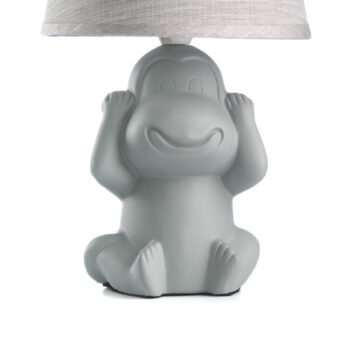 Stolová lampa Monkey, sivá, keramika, výška 28 cm, E14