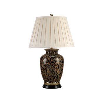 Stolová lampa Morris s porcelánovým podstavcom