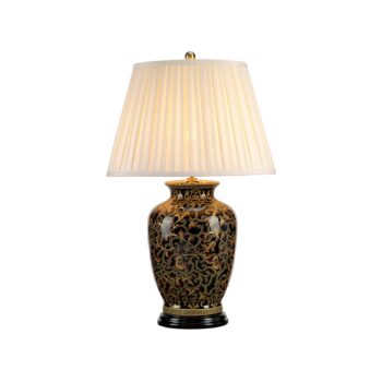 Stolová lampa Morris s porcelánovým podstavcom