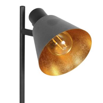Stolová lampa Oeroe, 1-pl., čierna, kov, E14