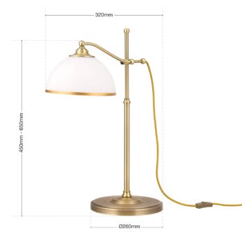 Stolová lampa Old Lamp, výškovo nastaviteľný rám