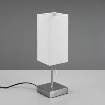 Stolová lampa Ole s pripojením USB, biela/nikel