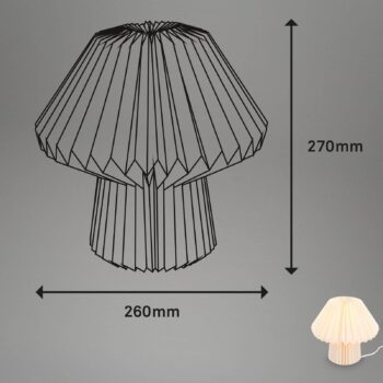 Stolová lampa Origami z bieleho papiera, 27x26 cm