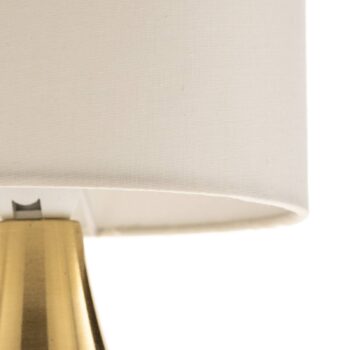 Stolová lampa Ottone s textilným tienidlom, mosadz