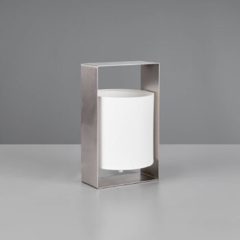 Stolová lampa Pail, matný nikl, kov, výška 27 cm
