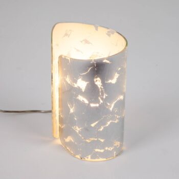 Stolová lampa Papiro, strieborná