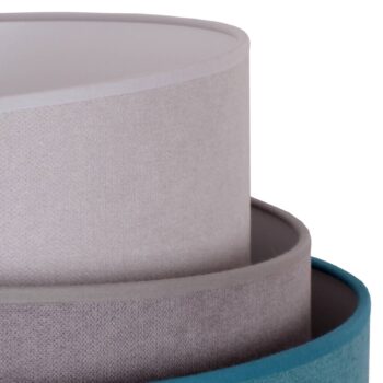 Stolová lampa Pastell Trio tyrkysová/sivá/svetlo sivá H50cm