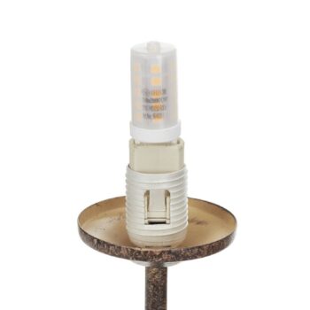 Stolová lampa Paul Neuhaus Greta, hrdzavá/zlatá, kov, 2 svetlá, G9