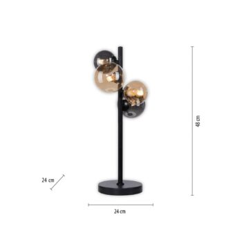 Stolová lampa Paul Neuhaus Popsicle, sklo, výška 48 cm, G9
