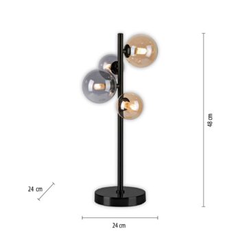 Stolová lampa Paul Neuhaus Popsicle, sklo, výška 48 cm, G9