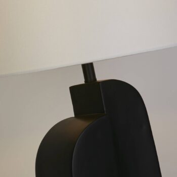 Stolová lampa Perth, biela/čierna Výška 65 cm Textil/živica