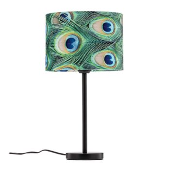 Stolová lampa Pfau, Ø 25 cm, zelená