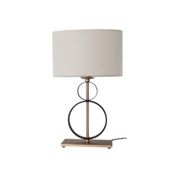 Stolová lampa Priam, čierna/zlatá, oceľ, výška 42 cm