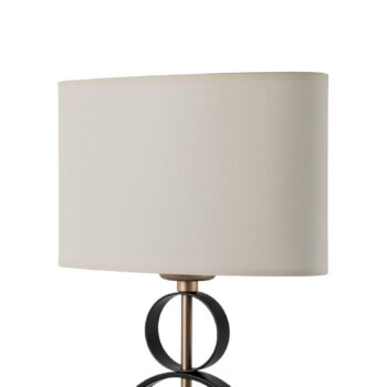 Stolová lampa Priam, čierna/zlatá, oceľ, výška 42 cm