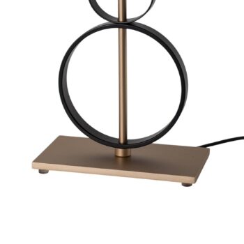 Stolová lampa Priam, čierna/zlatá, oceľ, výška 42 cm