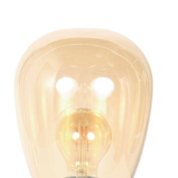 Stolová lampa Reflexion, Ø 15 cm, výška 28 cm, sklo, mosadzná farba