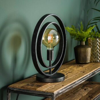 Stolová lampa Ringelbach, antracitová, 1-plameňová