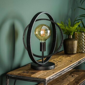 Stolová lampa Ringelbach, antracitová, 1-plameňová