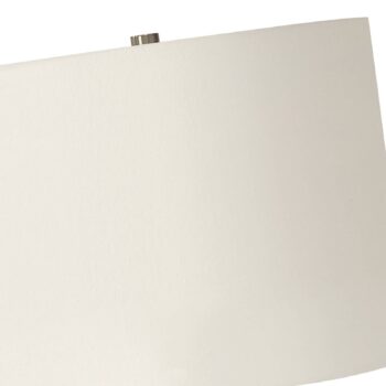 Stolová lampa Ripple, textil a porcelán, biela