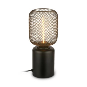 Stolová lampa Rist, čierna, výška 22 cm, kov