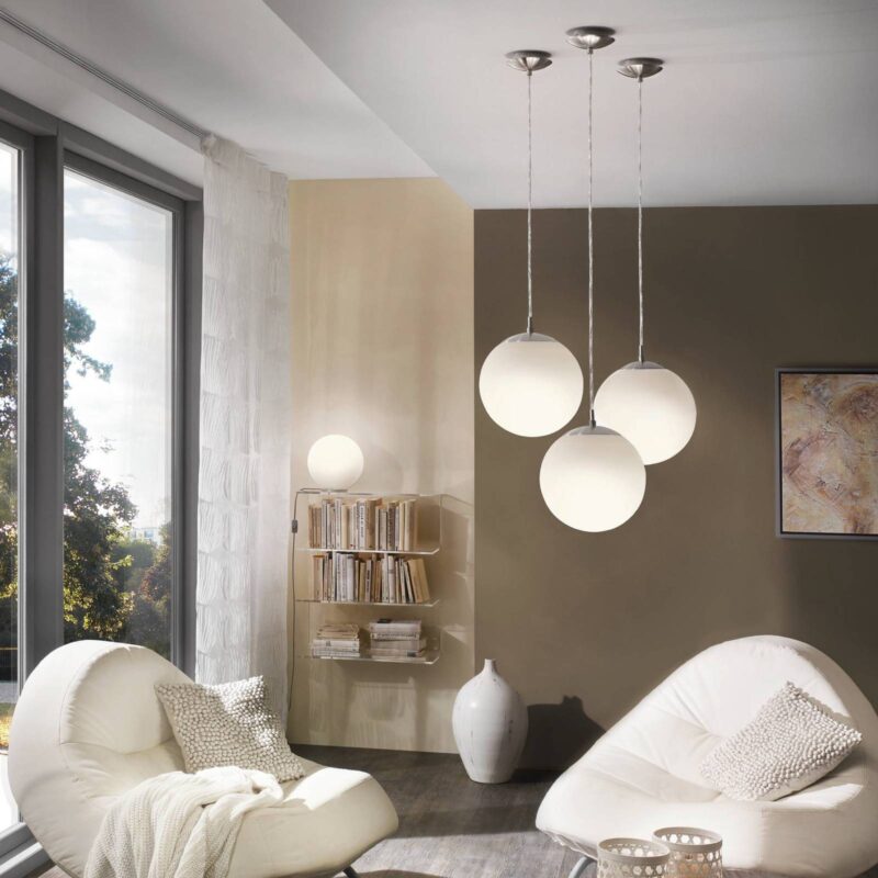 Stolová lampa Rondo, Ø 20 cm, biela Stolová lampa Rondo, Ø 20 cm, biela