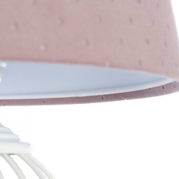 Stolová lampa Rosabelle s podstavcom v tvare klietky, ružová