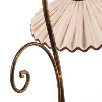 Stolová lampa Rosina v bronzovej farbe s keramickým tienidlom