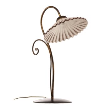 Stolová lampa Rosina v bronzovej farbe s keramickým tienidlom