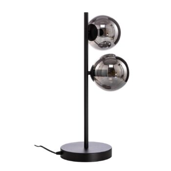 Stolová lampa Rossi, 2-plameňová, čierna/grafitová