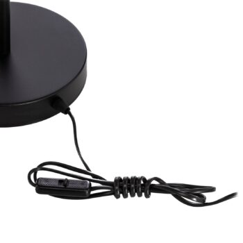Stolová lampa Rossi, 2-plameňová, čierna/grafitová