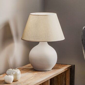 Stolová lampa Sfera, výška 53 cm, cementová/sivá