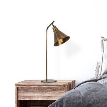 Stolová lampa Sivani MR-610, zlatá antik, kov, výška 50 cm