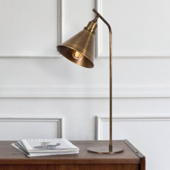 Stolová lampa Sivani MR-610, zlatá antik, kov, výška 50 cm