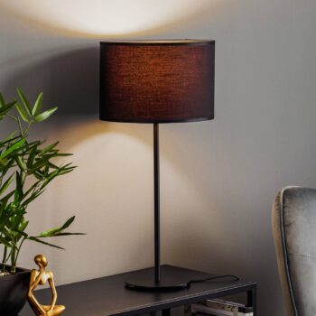 Stolová lampa Soho, valcovitá 56 cm čierna/zlatá