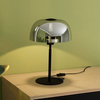 Stolová lampa Solo 2, čierna priehľadná/čierna