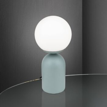 Stolová lampa Stanley, svetlozelená, výška 32 cm, keramika/sklo