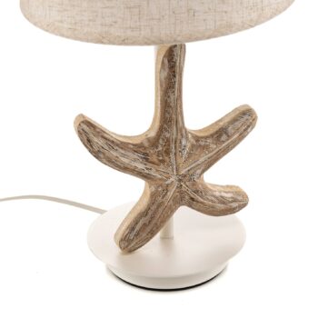Stolová lampa Stellina, látkový tienidlo, dekor hviezdice