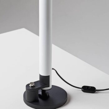 Stolová lampa Stilnovo Periscopio, biela, výška 68 cm, kov