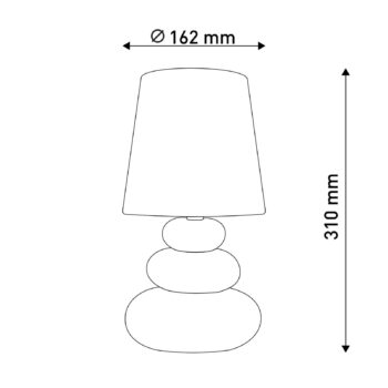 Stolová lampa Stoney, keramika a textil