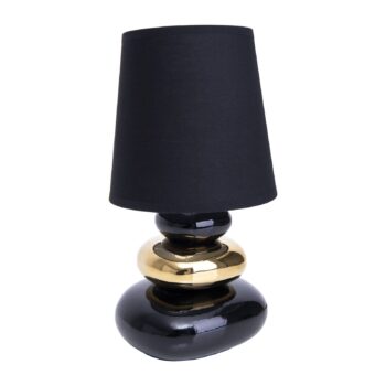 Stolová lampa Stoney, keramika a textil