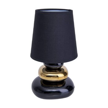 Stolová lampa Stoney, keramika a textil