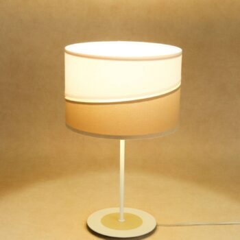 Stolová lampa Susan, biela/béžová/zlatá